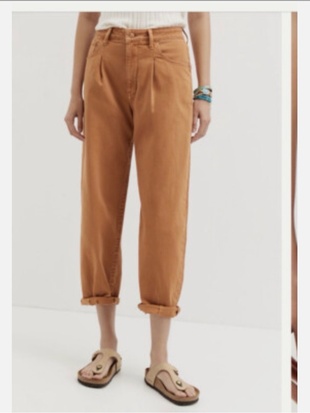 Pilcro “The Breaker” cropped jeans in Copper